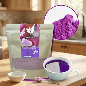 Mejor Precio, 100g de Polvo de Camote Morado Secado por Aspersión, Alta Calidad, 100% Puro, Sin Azúcar Añadido, para Bebidas, Repostería, Tailandia - Product Image 2