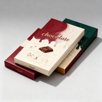 Boîte de chocolat de luxe avec logo personnalisé Boîte d'emballage de chocolat de Dubaï en feuille d'or Boîte de papier pour barre de chocolat
