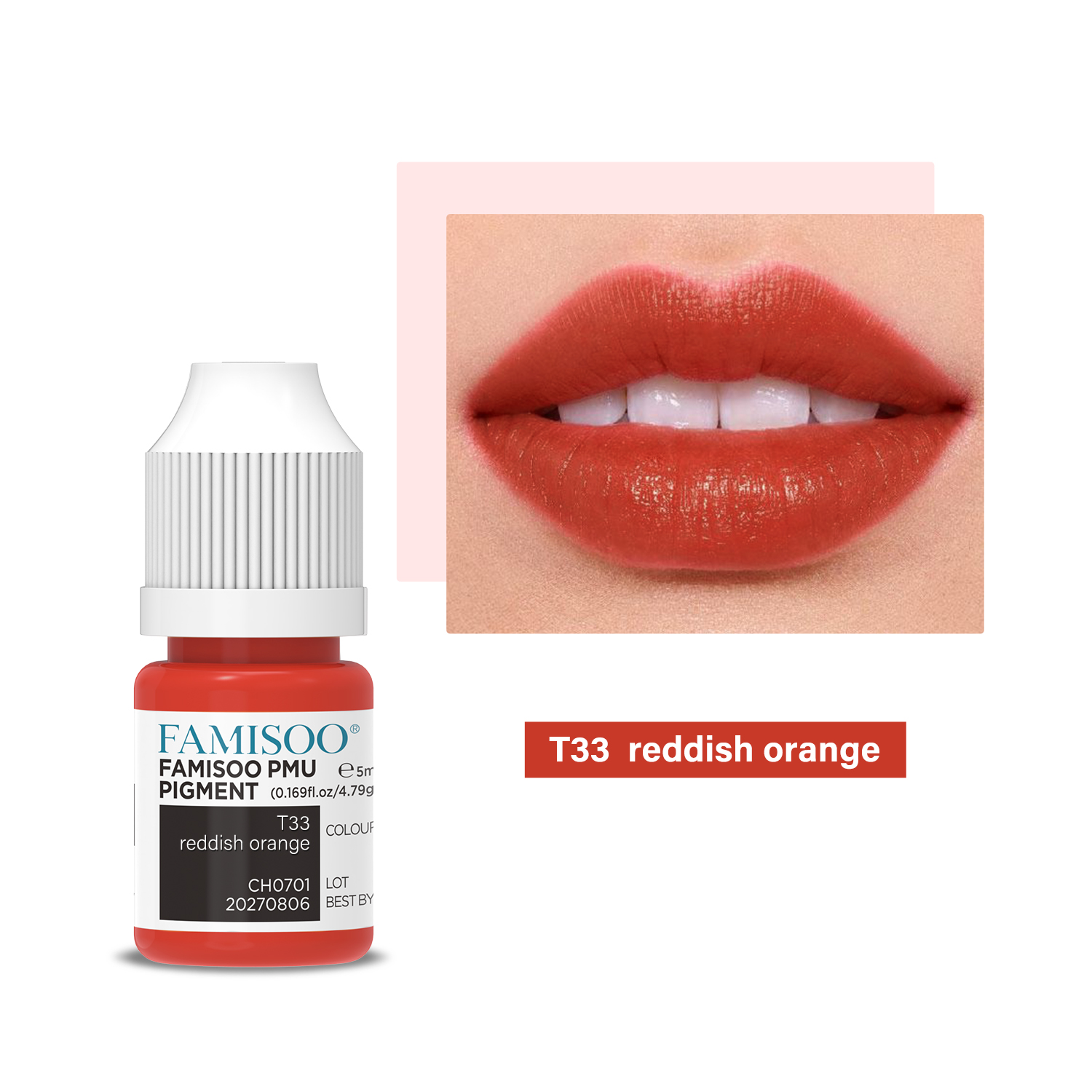 T33 Orange rougeâtre
