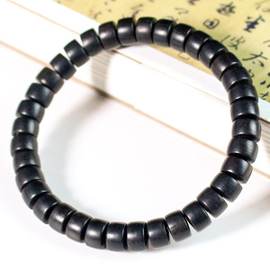 Ebony <b>Bracelet</b> 5x7.5mm <b>Ball</b> Shape Unisex Everyday Wear Cultural Collectible Jewelry - Product Image 2