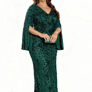 Nouvelle robe <span class=keywords><strong>de</strong></span> soirée longue à sequins <span class=keywords><strong>de</strong></span> <span class=keywords><strong>grande</strong></span> <span class=keywords><strong>taille</strong></span>, amincissante, à queue <span class=keywords><strong>de</strong></span> poisson, pour femmes, tenue <span class=keywords><strong>de</strong></span> soirée pour femmes - Product Image 4