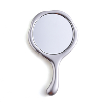 Miroir de poche personnalisé en forme de rose, idéal pour les voyages