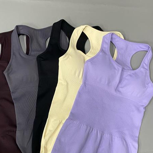 ชุดบอดี้สูทแขนกุดแบบชิ้นเดียวสำหรับผู้หญิงจั๊มพ์สูทแบบใหม่ชุดเล่นฟิตเนสแบบระบายอากาศ - Product Image 1