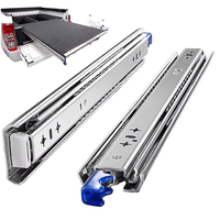 Glissières télescopiques robustes verrouillables de 76 mm à installation latérale pour tiroirs de camion, armoires à outils, remorques de camping-car et tiroirs de rangement de garage