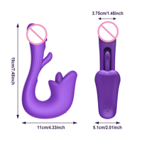 Dildo Realista Suave e Impermeable con Movimiento de Empuje Estimulante y Masajeador, Juguete Sexual para Adultos
