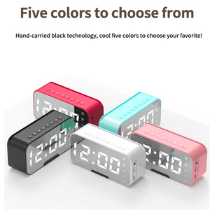 Di động cho Bluetooth 5.2 thông minh đồng hồ báo thức Loa LED gương với FM Đài phát thanh có thể điều chỉnh máy tính nhà người giữ điện thoại - Product Image 2