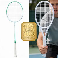 Raquette de badminton professionnelle durable et offensive, ultra légère, haute élasticité, fibre de carbone, haute rigidité, entraînement pour adultes et étudiants