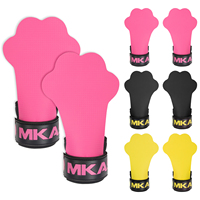 Agarraderas de Gimnasio Duraderas MKAS con Soporte para Muñeca, para Levantamiento de Pesas, Dominadas, Ejercicio, Antideslizantes, Transpirables, para Entrenamiento Cruzado