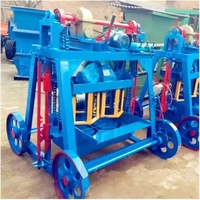 Afrique Vente à chaud Grande machine manuelle mobile de maçonnerie en briques creuses Ligne de production de briques en béton à bas prix des fabricants