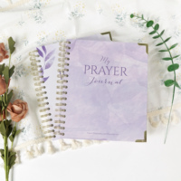 Journal de prière personnalisé, planificateur d'inspiration, de gratitude, de manifestation de la foi, de réflexion, carnet de notes avec des versets bibliques pour femmes