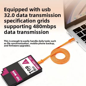 Câble plat magnétique tressé double Type-C 240W, câble de charge rapide, câble de données USB C - Product Image 4