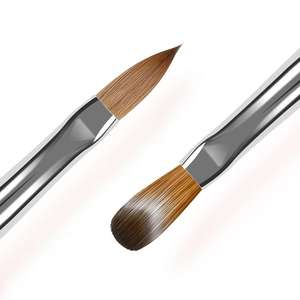 Mayoristas azul púrpura metales mango #2 ~ #24 Kolinsky cabeza peluda Nail Art Brush set y embalaje Acrílico Nail Art Brush - Product Image 3