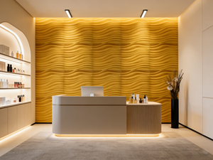 Installation de panneaux insonorisants ondulés, décoration murale de fond pour <span class=keywords><strong>cinéma</strong></span> et hôtel, et panneaux acoustiques - Product Image 2