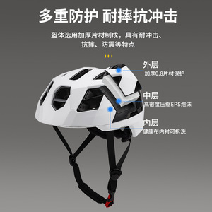 Casque de vélo pour adulte, PC EPS, réglable, respirant, casque de sécurité pour le cyclisme, unisexe, casque de sport protecteur - Product Image 3