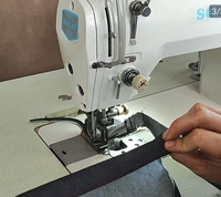 Machine à coudre industrielle à grande vitesse 5200 pour la coupe et la couture à lit plat avec ordinateur intégré avec dispositif à couteau