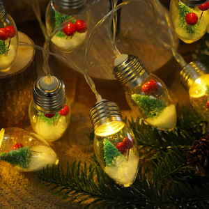 Guirlande lumineuse de Noël avec Père Noël, rennes et bonhomme de neige intégrés, blanc chaud, décoration intérieure pour les fêtes - Product Image 2