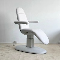 Table de massage électrique pour le visage, lit de traitement pour spa et salon, 3 moteurs réglables, revêtement en cuir PU, équipement