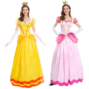 Nuevo Estilo Vestido de <span class=keywords><strong>Princesa</strong></span> Echo para <span class=keywords><strong>Mujer</strong></span>, <span class=keywords><strong>Disfraz</strong></span> de Reina para Fiesta Real, Atuendo Rosa Flor de Durazno - Product Image 1