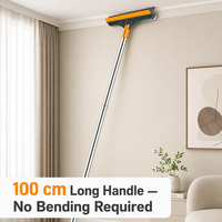 Brosse de nettoyage multifonctionnelle 3-en-1 rotative à 180° pour sols de salle de bain, idéale pour les coins, les interstices et les carreaux