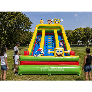 Castillo Inflable con Tobogán de <span class=keywords><strong>Bob</strong></span> <span class=keywords><strong>Esponja</strong></span> para Niños, Diversión al Aire Libre para Fiestas - Product Image 1