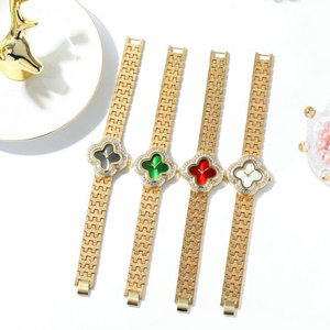 <span class=keywords><strong>Orologio</strong></span> in Acciaio Inossidabile 8473 con Quadrante Verde a Quadrifoglio, Orologi di Lusso con Cristalli per <span class=keywords><strong>Donna</strong></span> - Product Image 6