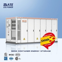 Système de stockage d'énergie par batterie LiFePO4 MATE 5MWh en conteneur, refroidissement liquide, avec certification UL9540A pour la protection de l'alimentation sans interruption (ASI) des centres de données