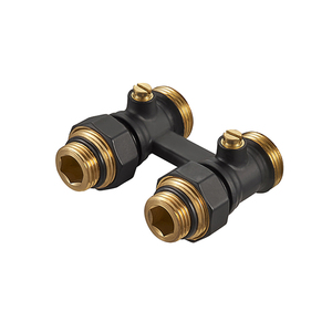 Válvula de bola de <span class=keywords><strong>radiador</strong></span> doble H recta Manual de latón para sistemas HVAC <span class=keywords><strong>Toallero</strong></span> - Product Image 3