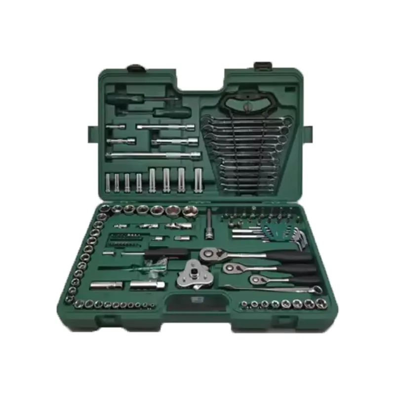 Beacon - Conjunto de ferramentas manuais para reparo de carros, profissional, 120 + 2 peças, kit de reparo de manutenção de carros, trilho comum, ferramenta injetora