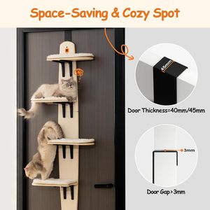 Escalador <span class=keywords><strong>para</strong></span> <span class=keywords><strong>gatos</strong></span> montado en la puerta del árbol <span class=keywords><strong>para</strong></span> <span class=keywords><strong>gatos</strong></span>, estantes <span class=keywords><strong>para</strong></span> <span class=keywords><strong>gatos</strong></span>, escalera <span class=keywords><strong>para</strong></span> <span class=keywords><strong>gatos</strong></span> con alfombrilla suave extraíble, escalador <span class=keywords><strong>para</strong></span> <span class=keywords><strong>gatos</strong></span> de 4 niveles sobre la puerta <span class=keywords><strong>para</strong></span> <span class=keywords><strong>gatos</strong></span> de interior - Product Image 6