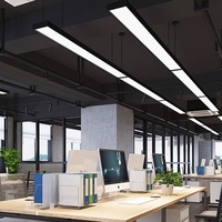 Luminaire linéaire LED suspendu moderne pour bureau, 20W, 1500mm, 1800mm, pour plafond suspendu.