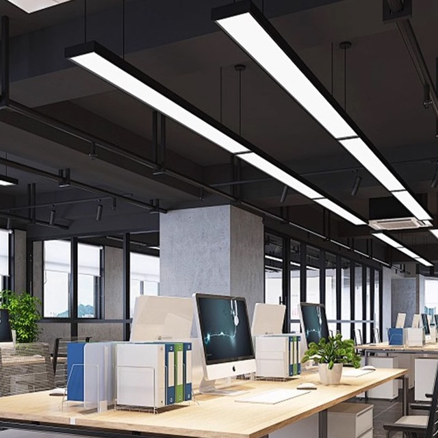 Office use led 20w 1500mm 1800mm suspended hanging ceiling high bay modern led pendant linear light