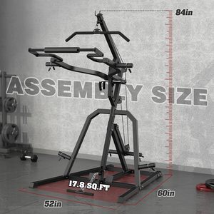 Gym Power <b>Rack</b> Squat <b>Rack</b> Lever Gym with LAT Low Row System Home Gym System Workout Station 2:1 Ratio (Without Weight <b>Plates</b>) - Product Image 3