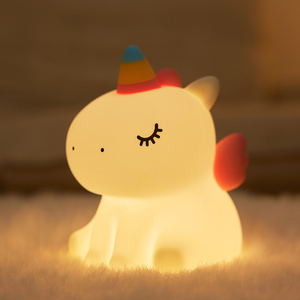 Veilleuse LED mini <span class=keywords><strong>licorne</strong></span> rechargeable, lumière blanche chaude, <span class=keywords><strong>lampe</strong></span> de <span class=keywords><strong>chevet</strong></span> pour chambre d'enfant, contrôle tactile, <span class=keywords><strong>lampe</strong></span> de nuit pour bébé en silicone - Product Image 1
