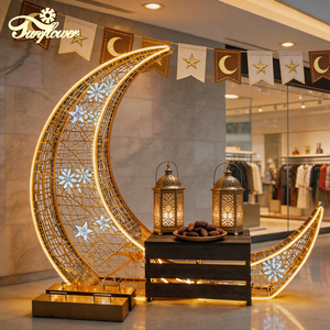 Lampada in Stile Islamico OEM ODM, Luci LED 3D <span class=keywords><strong>Luna</strong></span> e Stelle, Decorazioni per il Ramadan - Product Image 3