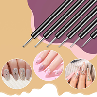 Stylo de gravure 3D YJY, outil à ongles en cristal à haute brillance, manche en plastique, embout en nylon à sertir, pointe pour les soins de beauté des cheveux, 3 pièces