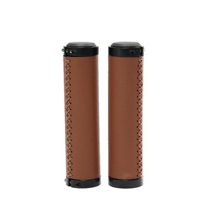Poignées de guidon de vélo Yueli 22,2 mm en cuir artificiel noir, accessoires de cyclisme pour vélo de route - Product Image 5