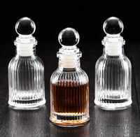 Bouteille en verre transparente style colonne romaine pour diffuseur d'arômes, flacon vide pour diffuseur d'aromathérapie, parfum d'intérieur, bouteilles de diffuseur à bâtonnets 50ml 100ml