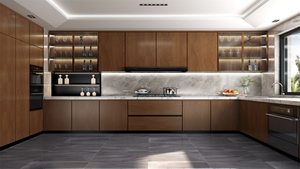 OSB 18mm Thick Wooden Cabinet Large Board Cabinet with Segmented Non-Handle for Household and <b>Kitchen</b> <b>Furniture</b> - Product Image 6