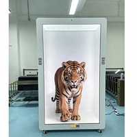 Caja Holográfica 3D Interactiva de 86 Pulgadas, Tamaño Humano, Vitrina LCD Transparente, Pantalla Táctil, Holoportación, Proyección en Tiempo Real