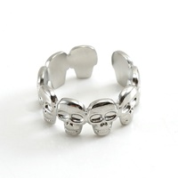 Bague ajustable en acier inoxydable pour femmes, tendance géométrique rétro, plaquée or 18 carats, pour un usage quotidien, vente chaude