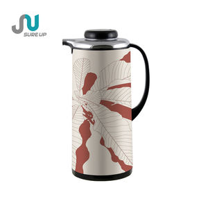 <span class=keywords><strong>Carafe</strong></span> isotherme en acier inoxydable <span class=keywords><strong>à</strong></span> double paroi <span class=keywords><strong>avec</strong></span> revêtement en verre rose et <span class=keywords><strong>bouchon</strong></span> rotatif, isolée sous vide - Product Image 2