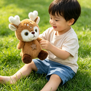Adorable cerf brun en peluche, <span class=keywords><strong>petite</strong></span> figurine en peluche, décoration de bureau et de maison - Product Image 2