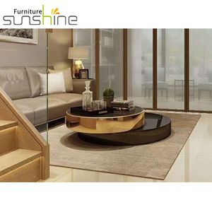 Sunshine Furniture Tea <strong>Tables</strong> With <strong>Black</strong> High <strong>Gloss</strong> <strong>Side</strong> Coffee <strong>Table</strong> Combination Marble Centre <strong>Table</strong> Designs - Product Image 1