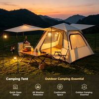 Tente de camping imperméable pour touristes, abri portable toutes saisons, tente dôme légère pour randonnée, pique-nique, sorties en pleine nature