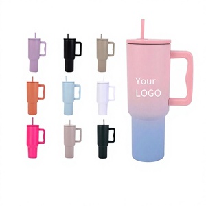 304 stainless steel Leopard mug 30oz40oz straw car mug outdoor portable handle <b>cup</b> - Product Image 1