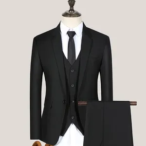 Custom Heren Slim Fit Pakken 3 Stuks Blazer Ontwerpen Passen Bruidegom Bruiloft Business Smoking Formele Heren Set Pak