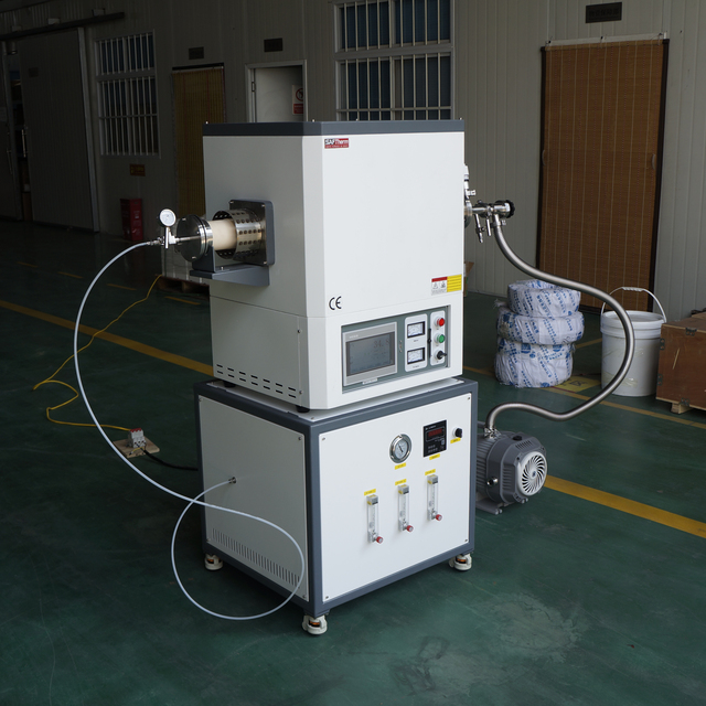 3 Zone Vertical Aluminum Tube CVD Furnace with MoSi2 Rod Heating Element 1700 Max Temp Lab Equipment
