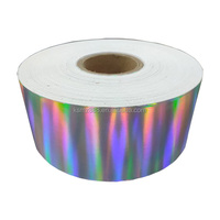 Autocollants de coquille d'œuf en vinyle blanc destructible hologramme PVC argent or rouleaux de matières premières de taille personnalisée étanche