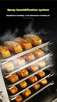 Four à pain électrique rotatif à air chaud 32 plateaux 220V, portable, haute productivité, équipement de boulangerie commercial
