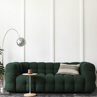 Canapé Chesterfield réglable en tissu de laine d'agneau Youhan, design japonais gonflable, sans dossier ni accoudoirs, style nordique moderne pour salon